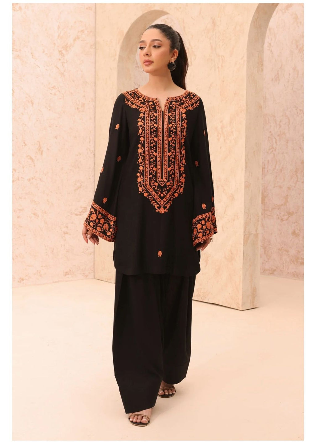 Pure Lawn 3-Piece Embroidered Dress – Handmade Style Elegance